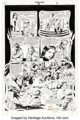 Lan Medina and Steve Lealoha Fables #3 Story Page 7 Original Art (DC/Vertigo, 2002).