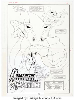 Sam Maxwell and Saleem Crawford Sonic the Hedgehog #86 Double Splash Pages 2-3 Original Art (Archie, 2000). (Total: 2 Original Art)