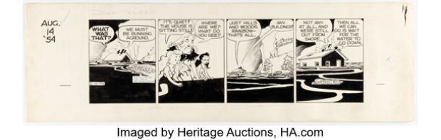 Chester Gould Dick Tracy Daily Comic Strip Original Art dated 8-14-54 (Chicago Tribune, 1954). | Heritage