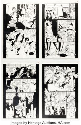 Derec (Aucoin) Donovan and Mark Propst R.E.B.E.L.S. #9 Story Pages Original Art Group of 12 (DC, 2009). (Total: 12 Original Art)