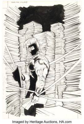 Mitch Byrd and Ken Branch Cat & Mouse #11 Cover Original Art (Malibu/Aircel, 1991).