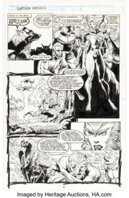 Rik Levins and Danny Bulanadi Captain America #406 Capwolf and Wolfsbane Story Page 6 Original Art (Marvel, 1992).