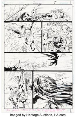 Leonard Kirk and Keith Champagne JSA #43 Story Page 5 Original Art (DC, 2003).