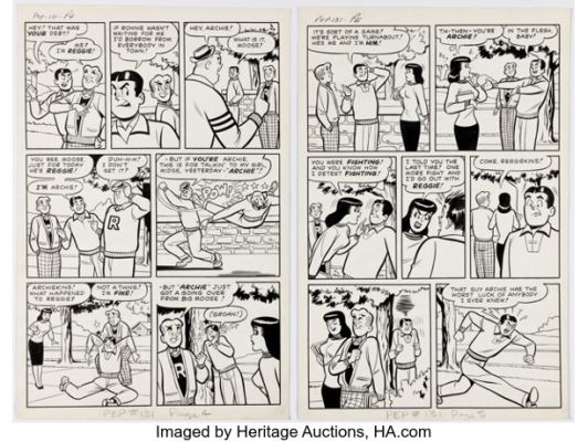 Harry Lucey Pep Comics #131 Story Pages 4-5 Original Art (Archie, 1959). (Total: 2 Original Art) | Heritage