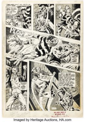 Alan Weiss and Al Milgrom Deadly Hands of Kung Fu #2 Shang-Chi Story Page 3 Original Art (Marvel, 1974). | Heritage