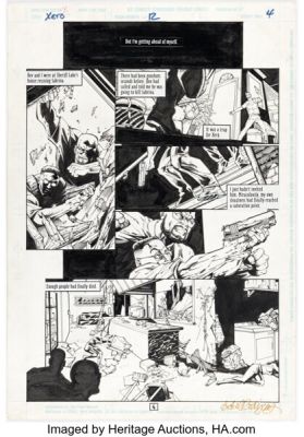 Eric Battle and Anibal Rodriguez Xero #12 Story Page 4 Original Art (DC, 1998).