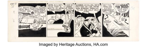 Chester Gould Dick Tracy Daily Comic Strip Original Art dated 11-17-45 (Chicago Tribune, 1945). | Heritage
