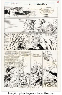 Armando Gil What If...? #50 Hulk vs. Wolverine Story Page 27 Original Art (Marvel, 1993). (Total: 2 Original Art) | Heritage