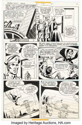 Irv Novick and Frank McLaughlin The Flash #247 Story Page 2 Original Art (DC, 1977).