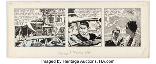David Wright Carol Day #759 Daily Comic Strip Original Art (London Daily Mail, 1959). | Heritage