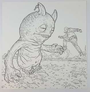 Geof Darrow - Illustr. Origin. "Shaolin Cowboy Vs Ugly Doll Alien" - Loose page | Catawiki