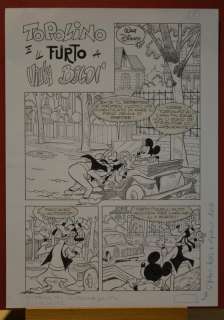 Topolino - original page â€œTopolino e il furto a villa BeldÃ¬â€ - Page volante | Catawiki