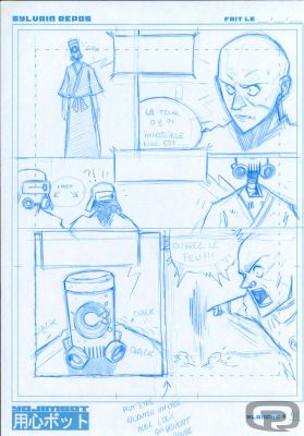 Sylvain Repos | Yojimbot, Volume 1, Storyboard Page 41 - Original Artwork by Sylvain Repos | Pulp’s Art