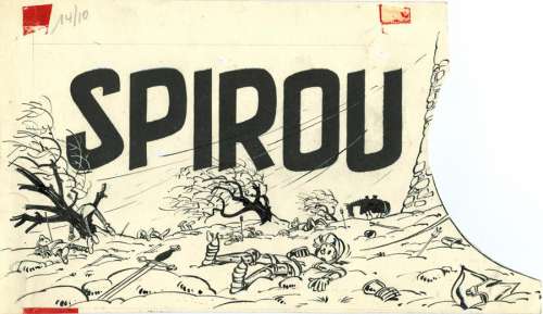 Franquin | Spirou, illustration Ã  l’encre de Chine pour l’… | Banque Dessinée