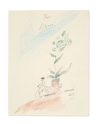 Jean-Jacques Sempe... | Lot 170 - Jean-Jacques SEMPE (1932-2022) Le livreur, 2015. Encre... | Drouot Estimations