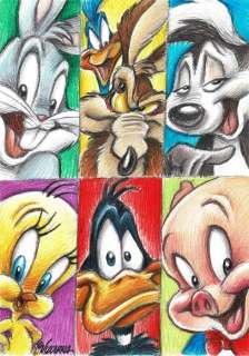Looney Tunes Family Portrait - Original Drawing - Joan Vizcarra - Art original | Catawiki