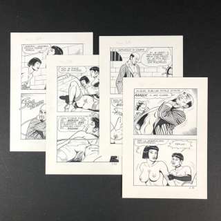 Lady Domina #3 - 4x tavole originali "I dispiaceri del sesso" - Loose page - (1988) | Catawiki