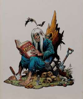 William Stout - ‘the crypt keeper‘ pinup used for published porcelain statue (large art) 1993