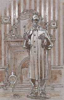 Sherlock Holmes - Original Drawing - Sergio Bleda - Original Art