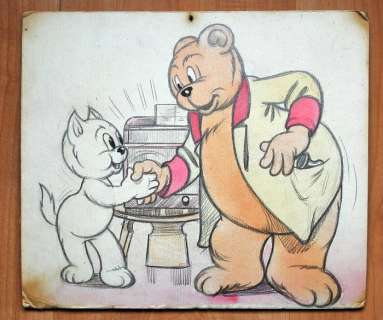 Bommel en Tom Poes - Originele tekening/aquarel - The Magic Music - (1948) | Catawiki