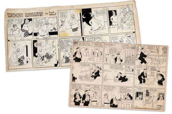 Lot 163 - (2) Original Comic Artwork For "Bringing up Father" & "Moon Mullins" | misc / divers
