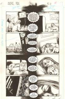 Fred Harper, Jason Temujin Minor - animal man #83 p. 21 - great half page sequence - 1995 signed
