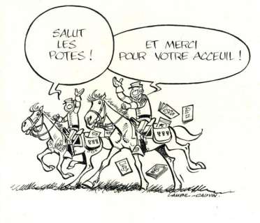 Lambil Willy | Les tuniques bleues Illustration présentant nos deux... | Vermot et Associés