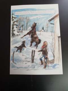 Derib - Planche originale (p.45) - Le galop du silence - (2012) | Catawiki