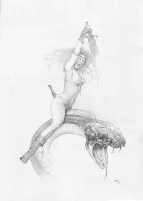 Warrior Queen and the Serpent | Corner4art