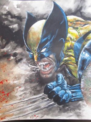 TRES BEAU DESSIN ORIGINAL DE JEAN LOUIS SANGLAN " WOLVERINE " | eBay Europe