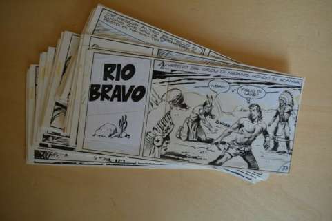 Hondo n. 20 - 32x strisce originali - episodio completo "Rio Bravo" - Loose page - (1956) | Catawiki
