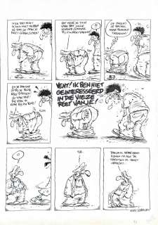 Eric Schreurs, 2 original plates ’Geharrebar’: “Old Pink” ca 1985 | Comic Art Masters