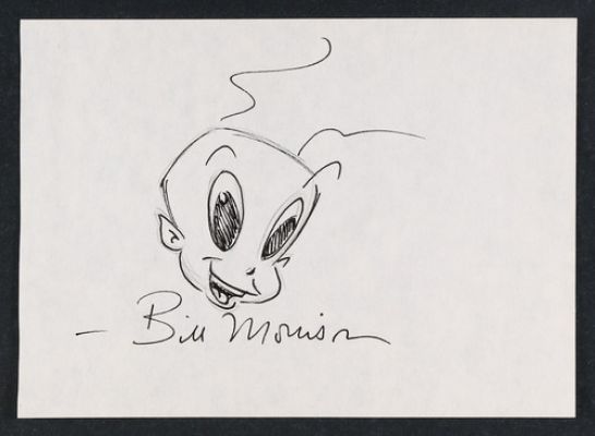 Roswell, Little Green Man Sketch by Bill Morrison | eBay US (Buy It Now)