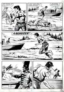 Zagor Zenith n. 214 - Tavola Originale "affondate il Destroyer" - Loose page - First edition - (1978) | Catawiki