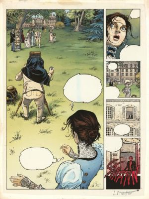 Laurent Vicomte | Bleu de mise en couleurs pour la planche n°46 - L’Appel - Sasmira | Daniel Maghen