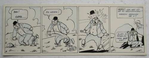 Sleen, Marc - Originele strook (s.66) - Nero - De wortelschieters - (1956) | Catawiki