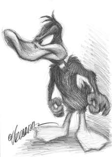 Angry Daffy Duck Looney Tunes - Original Sketch - Joan Vizcarra - Pencil Art | Catawiki