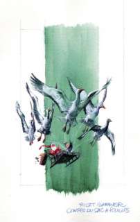 Follet, Ren | Illustration en couleurs à la gouache pour les Contes du Sac | Cornette de St Cyr