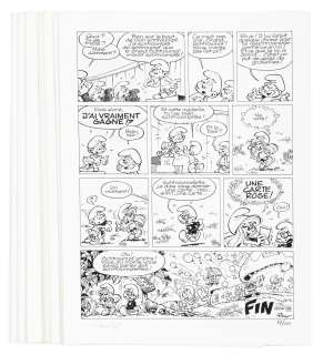 Peyo | Les Schtroumpfs olympiques. 1979. 25 tirages offset, numérotés et signés par Peyo. | Sotheby’s