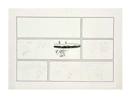 ORIGINAL CHARLES SCHULZ PEANUTS UNFINISHED DAILY COMIC STRIP | misc / divers