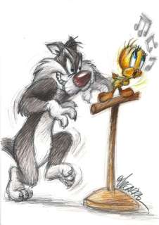 The Sylvester & Tweety - Original Drawing - Vizcarra, Joan - Original Art | Catawiki