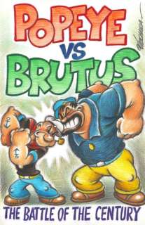 Popeye vs Brutus - The Battle of Century - Original Drawing - Joan Vizcarra - Original Art | Catawiki