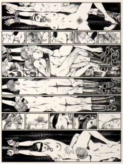 Crepax | Histoire d’O Encre de Chine pour la planche Ã  la symétrie complètement | Millon