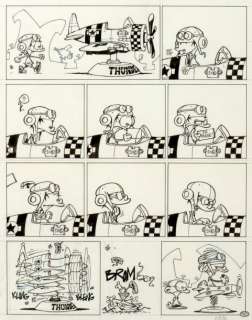 Midam - Kid Paddle - Boing! Boing! Bunk! Encre de Chine pour le gag 329 de