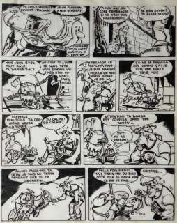 Encre de Chine Sur Calque | Belloy – Planche originale – Page 151 – Albert Uderzo & Pierre Dupuis | Zic et Bul