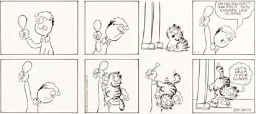 Jim Davis Garfield Sunday Comic Strip Original Art dated 3-2-80 (United Feature Syndicate, Inc., 1980).... | Heritage