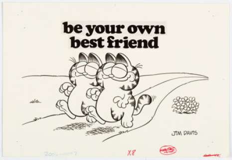 Davis, Jim | Jim Davis Best Friend Garfield Illustration Original Art (c.1980s).... | Heritage