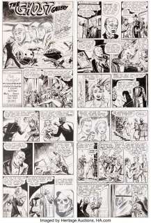 Webb, Robert - Robert Webb Jumbo Comics #164 Complete 8-Page Story "Death Bars the Door" Original Art (Fiction House, 1952).... (Total: 8 Original Art)