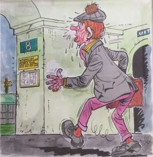 Buth - Originele kleurillustratie - Sint-Pieters station Gent - Cover Zonneland | Catawiki