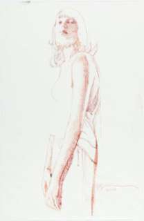 Sienkiewicz, Bill | Bill Sienkiewicz - Kate Moss Illustration Original Art (2019).... | Heritage